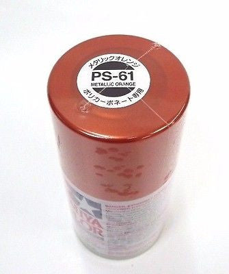 PS-61 METALLIC ORANGE R/C Spray Paint FOR LEXAN (3.3 OZ.) 86061