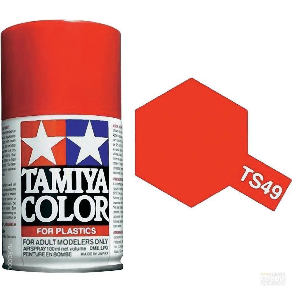 TS-49 Bright Red Spray Paint Can  3.35 oz. (100ml) 85049
